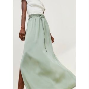 H&M Satin Slit Maxi Skirt